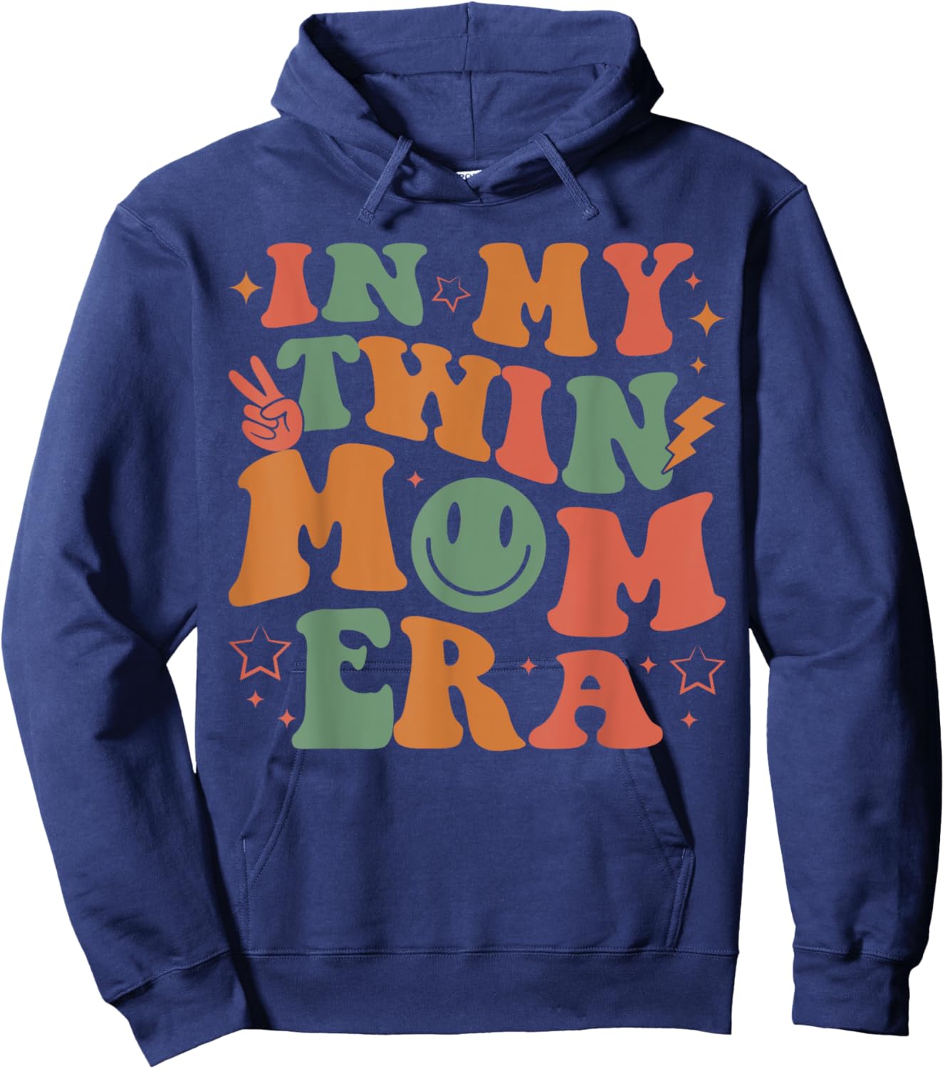 In My Twin Mom Era Baby Announcement New Mom Mother's Day Hoodie - Hoodie | Navy