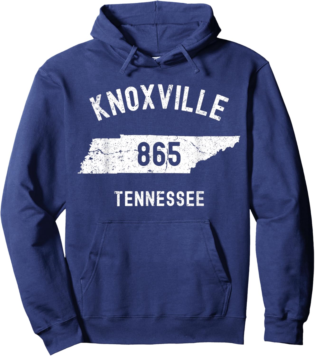 Knoxville Tennessee TN 865 Vintage Athletic Style Hoodie - Hoodie | Navy