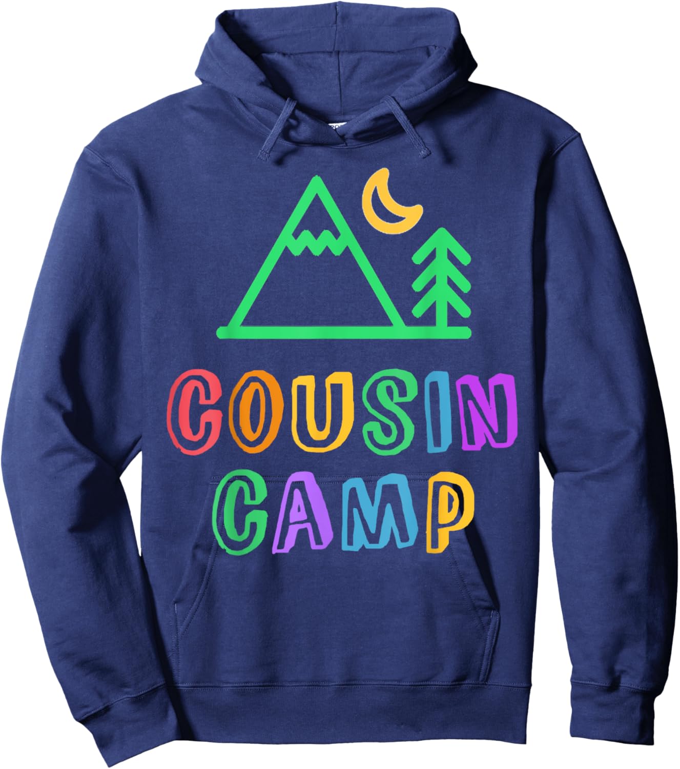 COUSIN CAMP Mountain Forest Best Camping Besties Ever Kids Hoodie - Hoodie | Navy