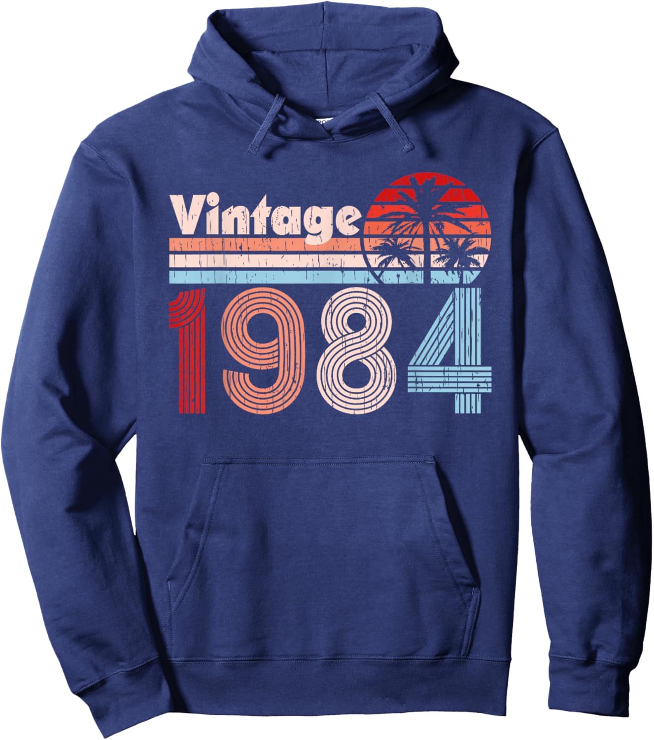 1984 Vintage 42nd Birthday 42 Years Old Retro Graphic Hoodie - Hoodie | Navy
