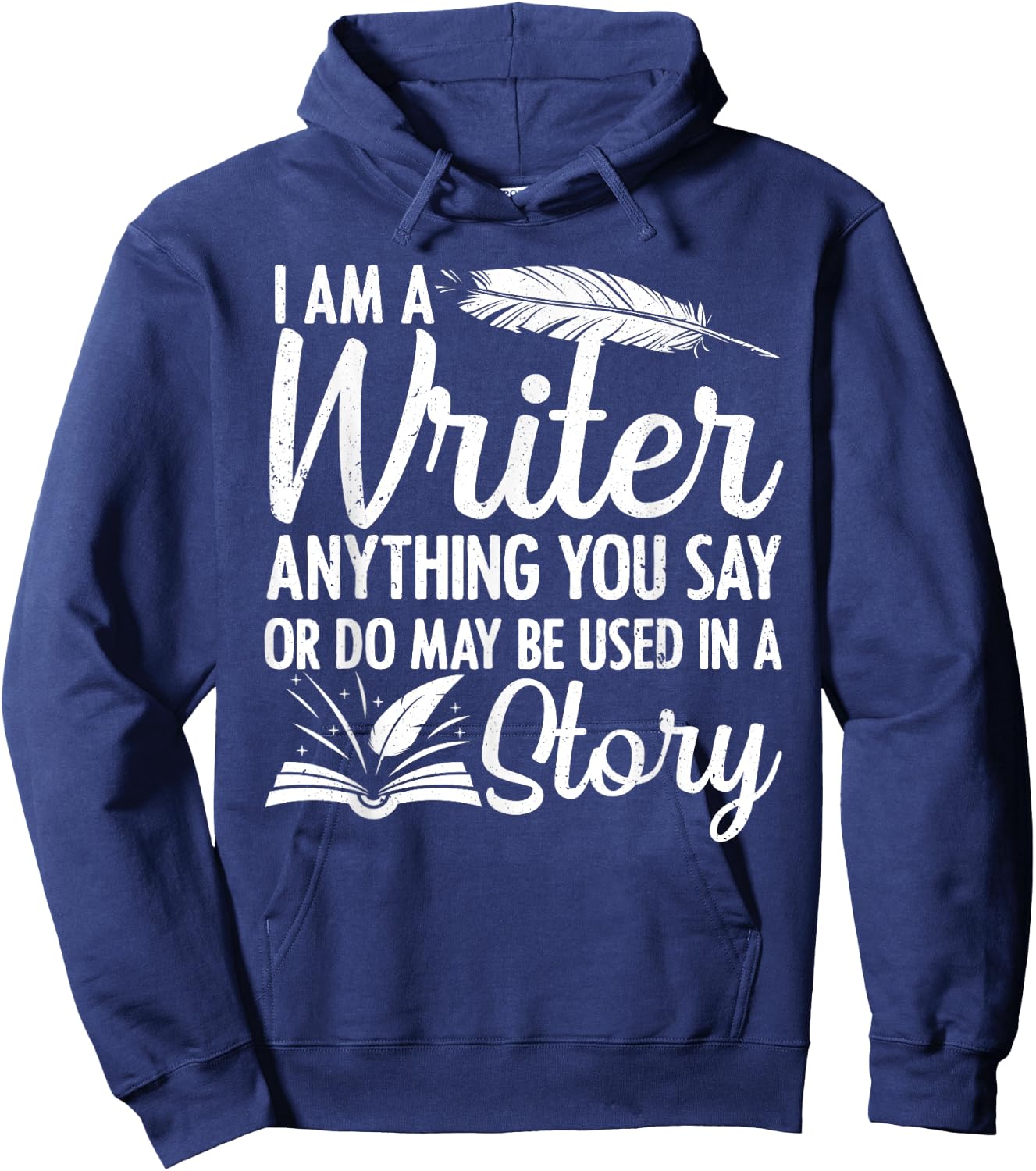 Best Writer Design Women Writer Writing Story Author Hoodie - Hoodie | Navy