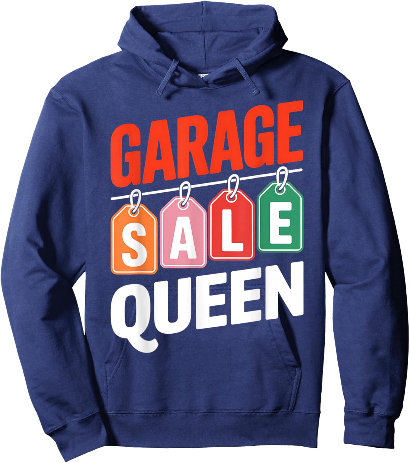 Garage Sale Queen Selling Antique Yard Sale Lover Seller Hoodie - Hoodie | Navy