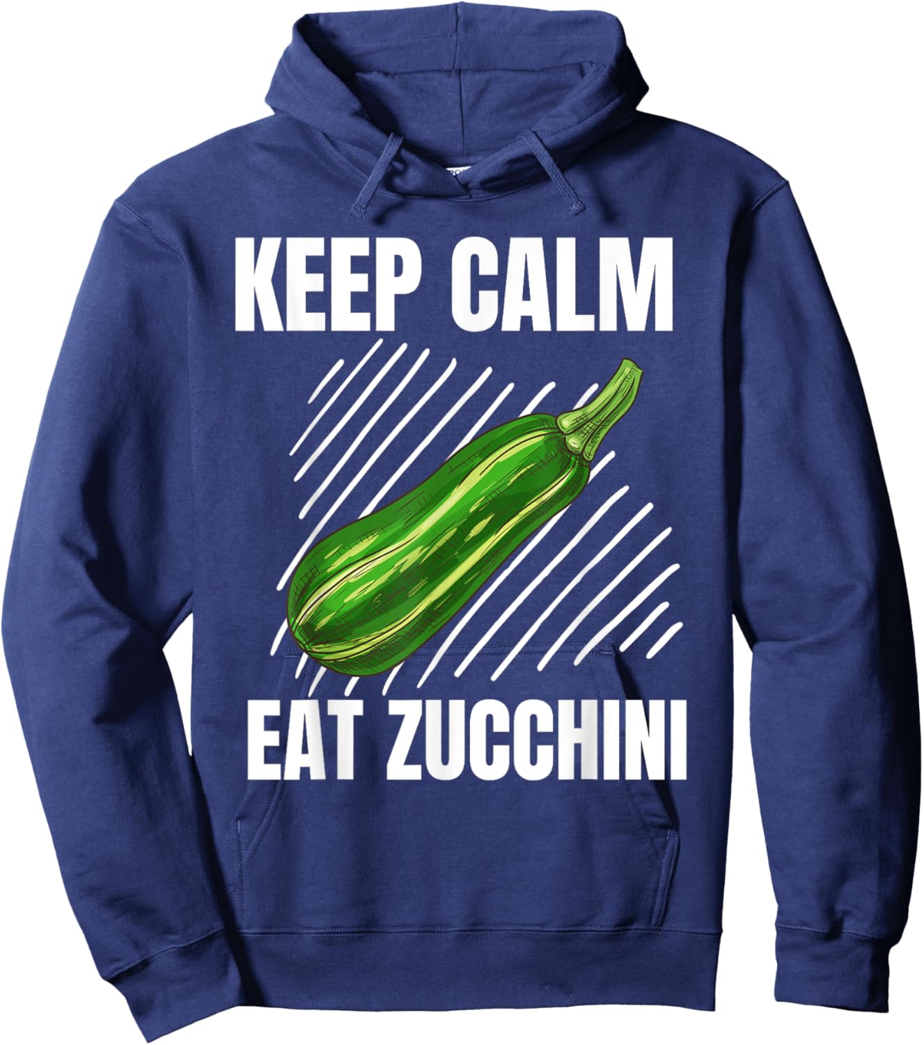 Keep Calm Eat Zucchini Vintage Grunge Zucchini Lover Hoodie - Hoodie | Navy