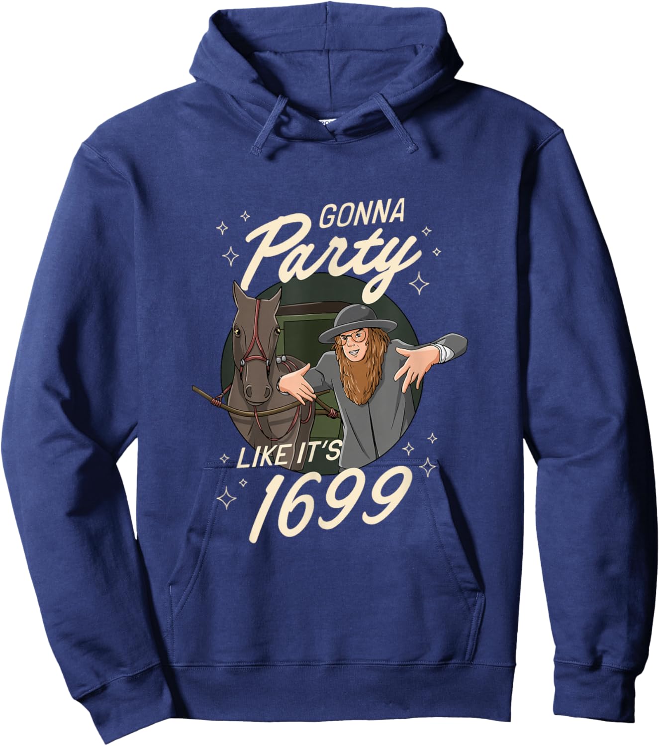 Amish Party in 1699 Hoodie - Hoodie | Navy