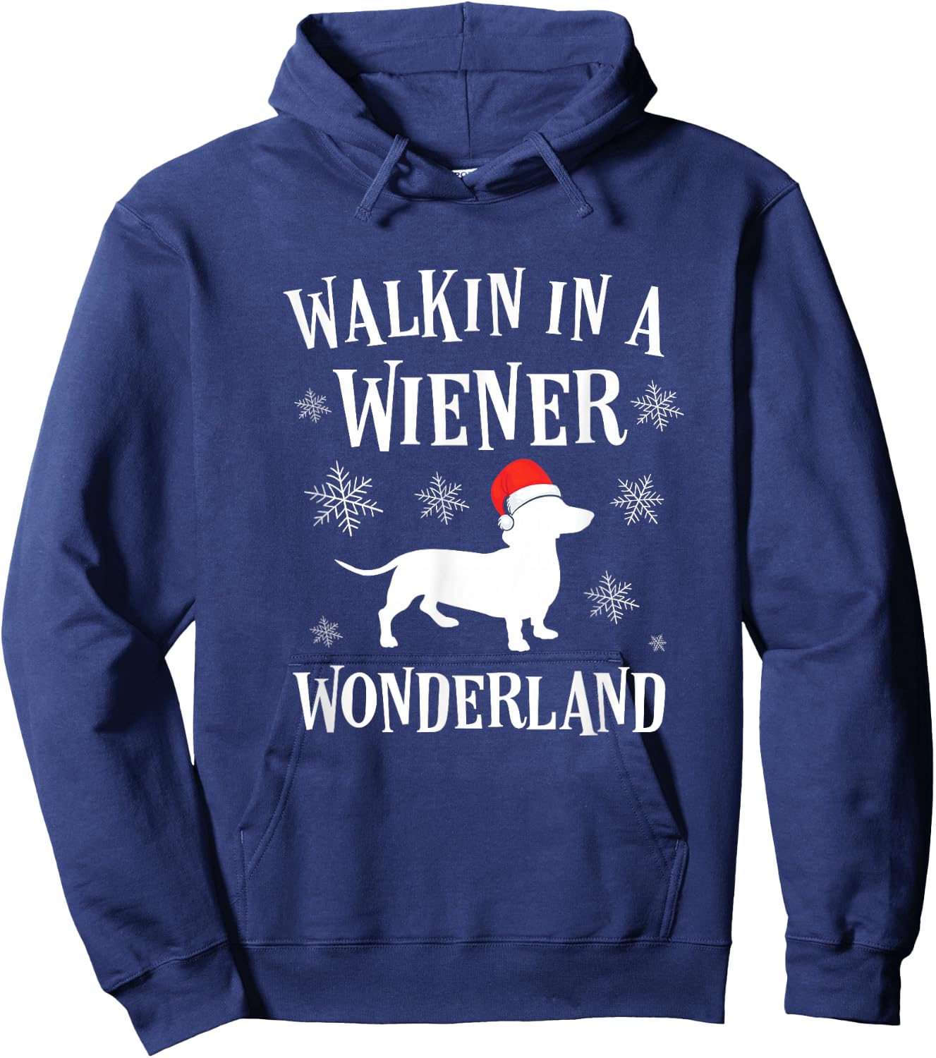 Buncho Gifts Dachshund Christmas Funny Doxie Wiener Wonderland Holiday Hoodie - Hoodie | Navy