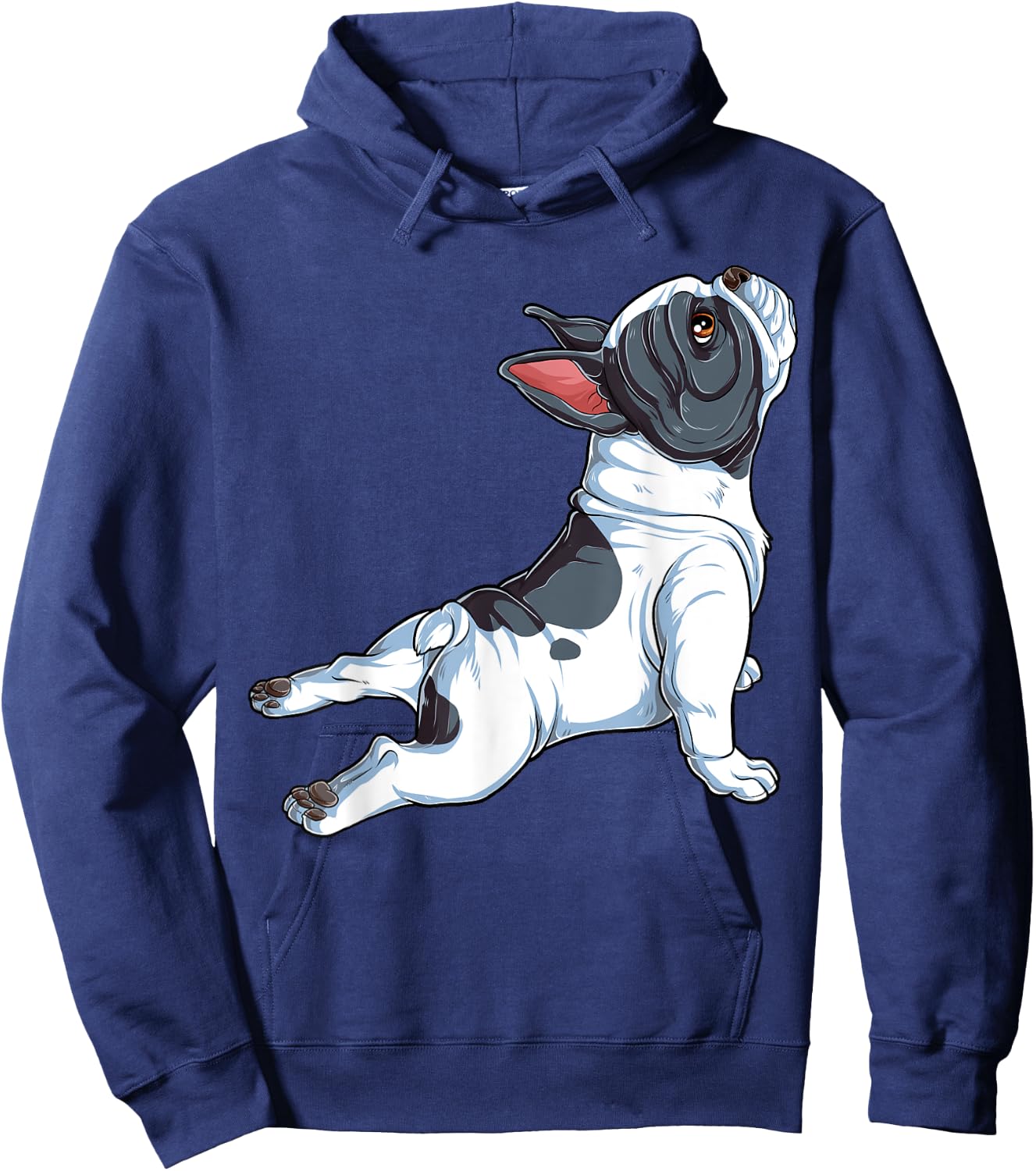 French Bulldog Yoga T shirt Frenchie Namaste Men Funny Gift Hoodie - Hoodie | Navy