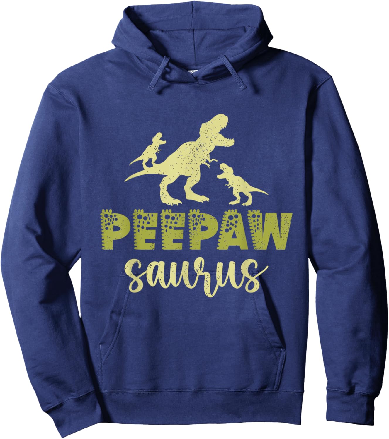 Vintage Peepawsaurus Fathers day Dad Papa Grandpa Dinosaurs Hoodie - Hoodie | Navy