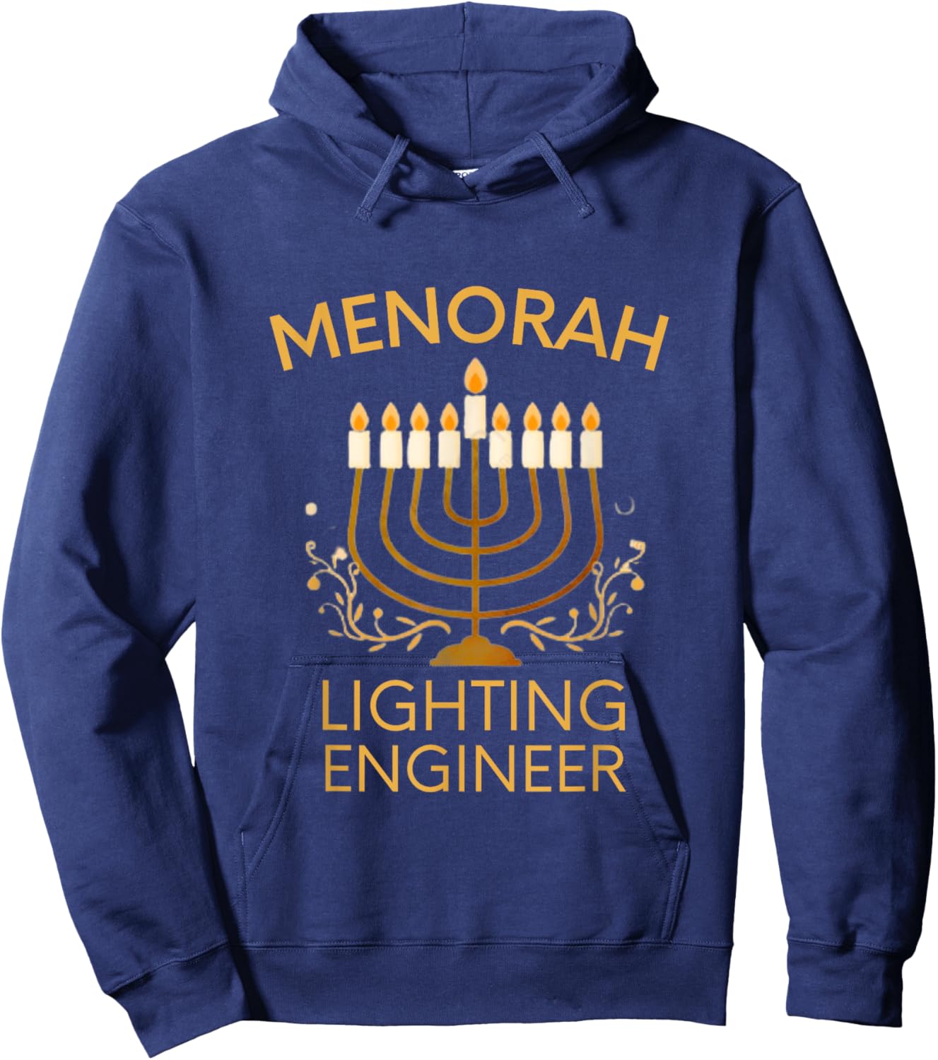 Hanukkah Menorah Lighting Engineer Jewish Festival Lights Hoodie - Hoodie | Navy