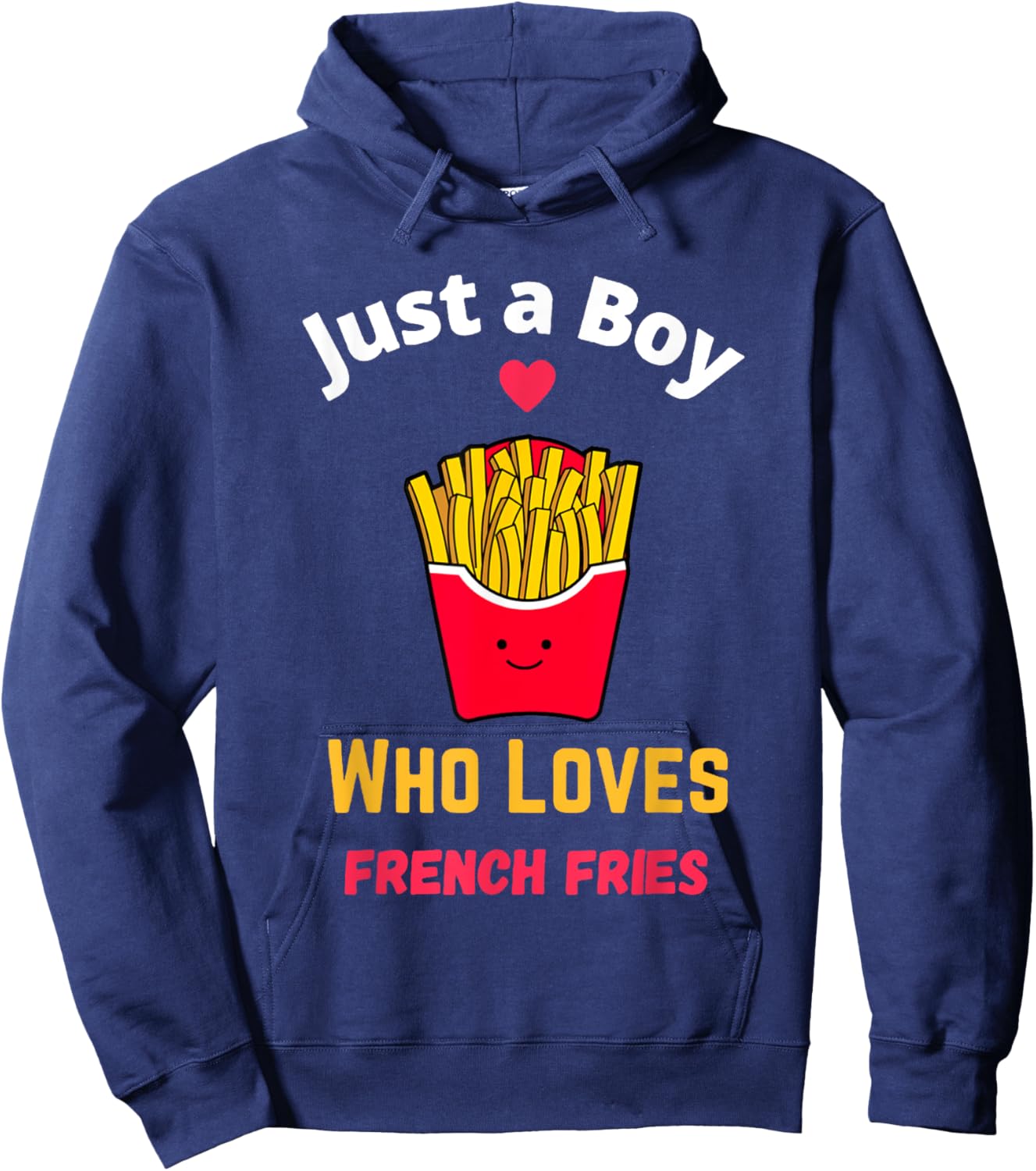 Funny French Fries Gifts It's Fry Day, French Fries Lover , -Adult, Black, Small, Short Sleeve Hoodie - Hoodie | Navy