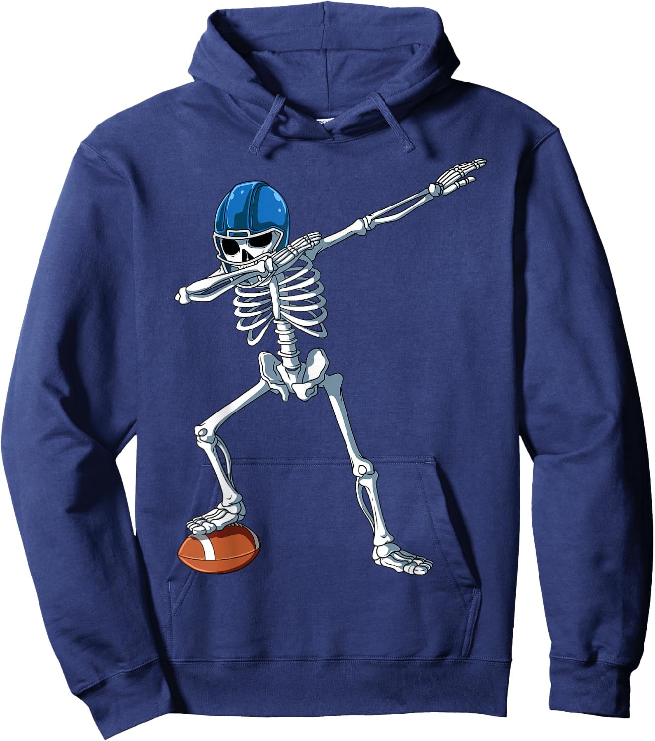 Dabbing Skeleton Football Dabbing Football Player Halloween Hoodie - Hoodie | Navy