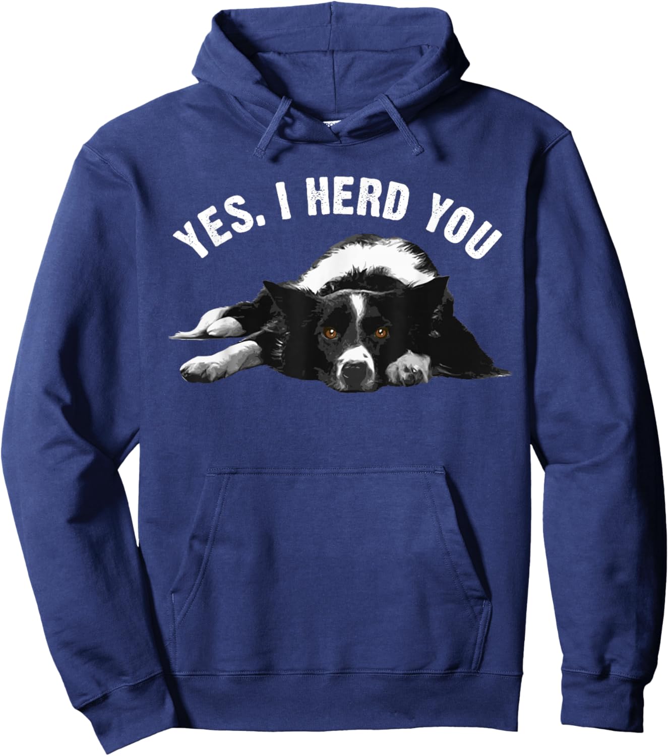 Funny Border Collie Art Men Women Puppy Border Collie Lovers Hoodie - Hoodie | Navy