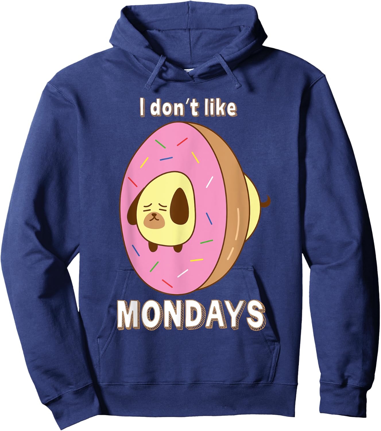 Donut Dog i don't like mondays Hoodie - Hoodie | Navy