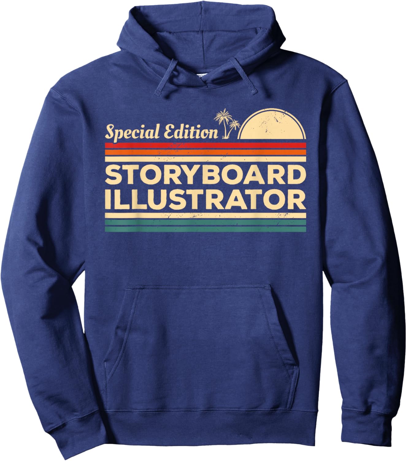 Vintage Storyboard Illustrator Hoodie - Hoodie | Navy