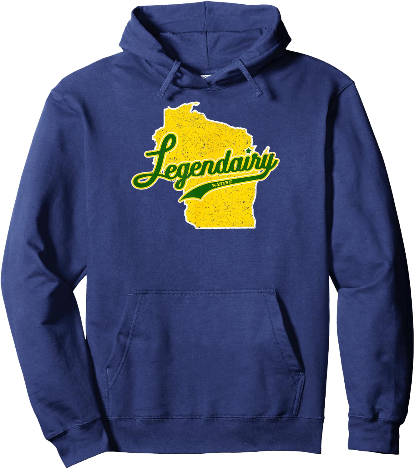 Funny Wisconsin Legendairy (Dairy) Vintage Native Pride Hoodie - Hoodie | Navy