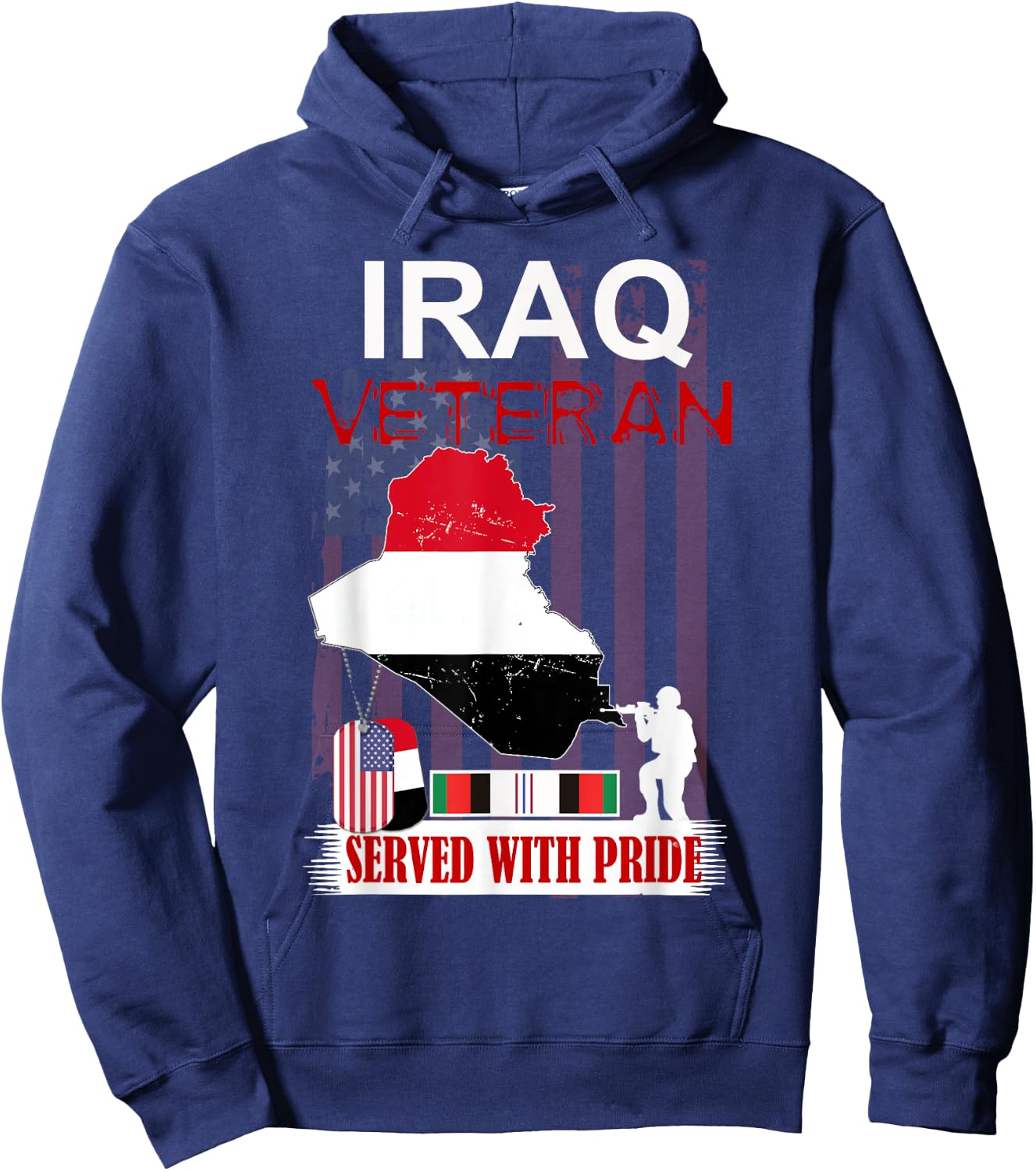 Iraq Veteran Iraqi Operation Freedom Hoodie - Hoodie | Navy