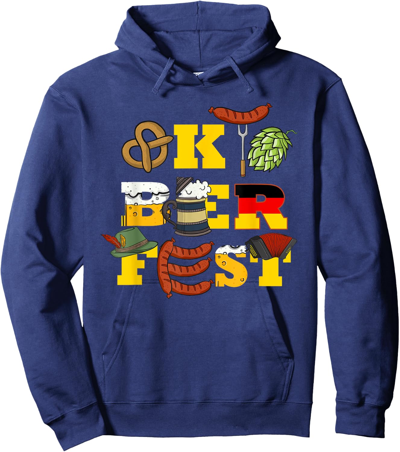German Oktoberfest Funny Oktoberfest Costume Men Oktoberfest Hoodie - Hoodie | Navy