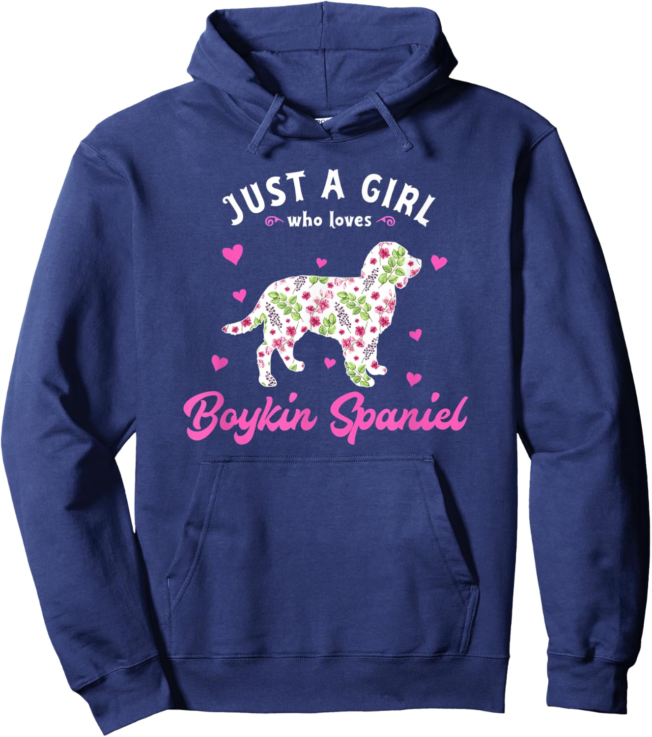 Just a Girl who Loves Boykin Spaniel Hoodie - Hoodie | Navy