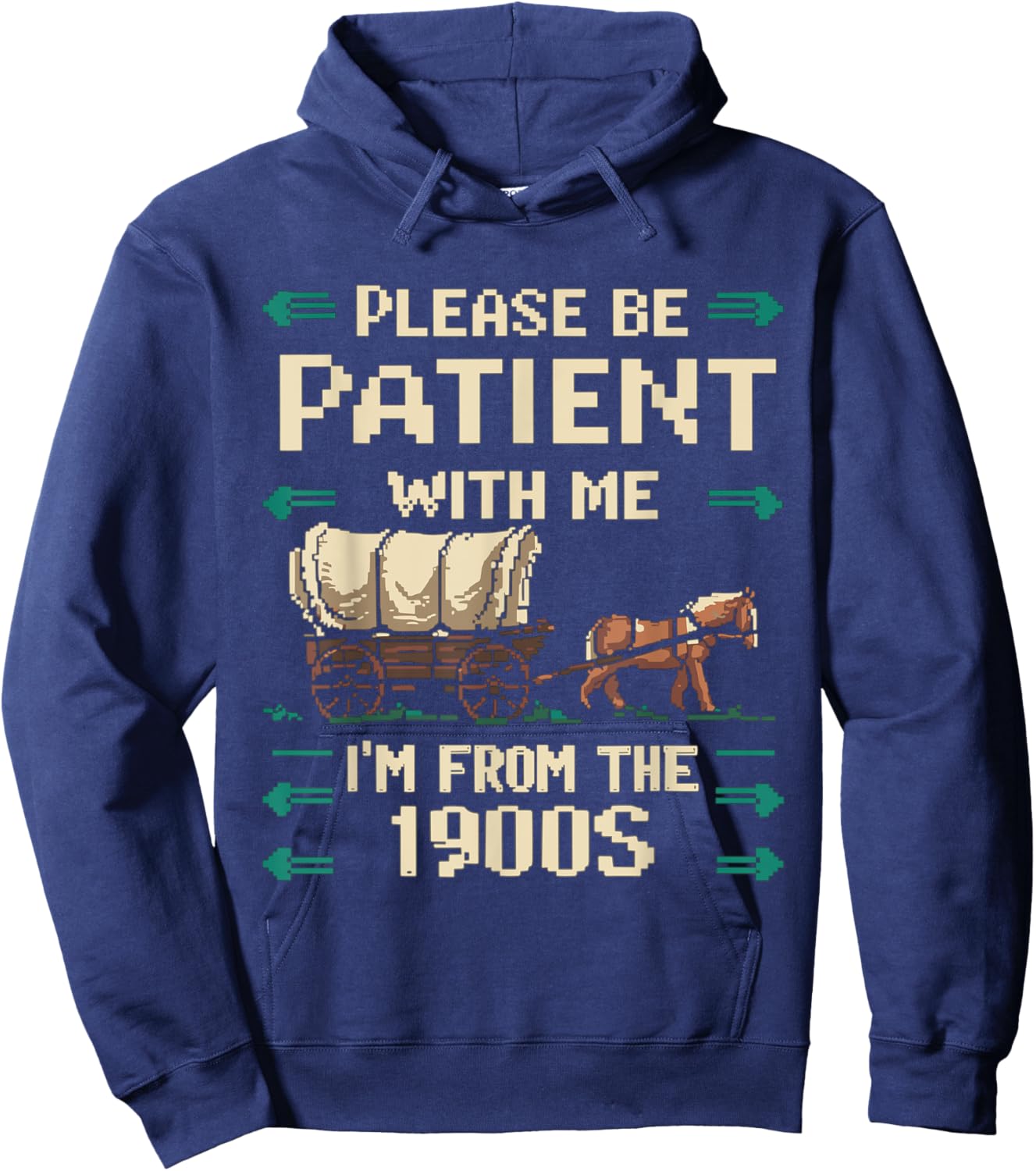 Please Be Patient With Me I'm From The 1900s Vintage Hoodie - Hoodie | Navy