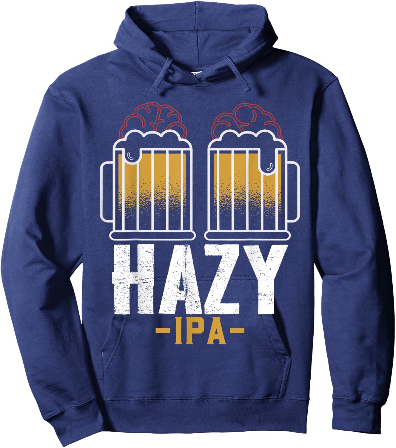 Hazy IPA Pale Ale Funny Beer Lover Brewer Drinking Gift Hoodie - Hoodie | Navy