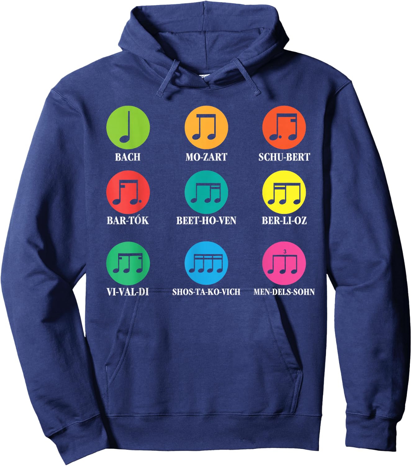 Classical Composers Classical Music Sheet Music Hoodie - Hoodie | Navy
