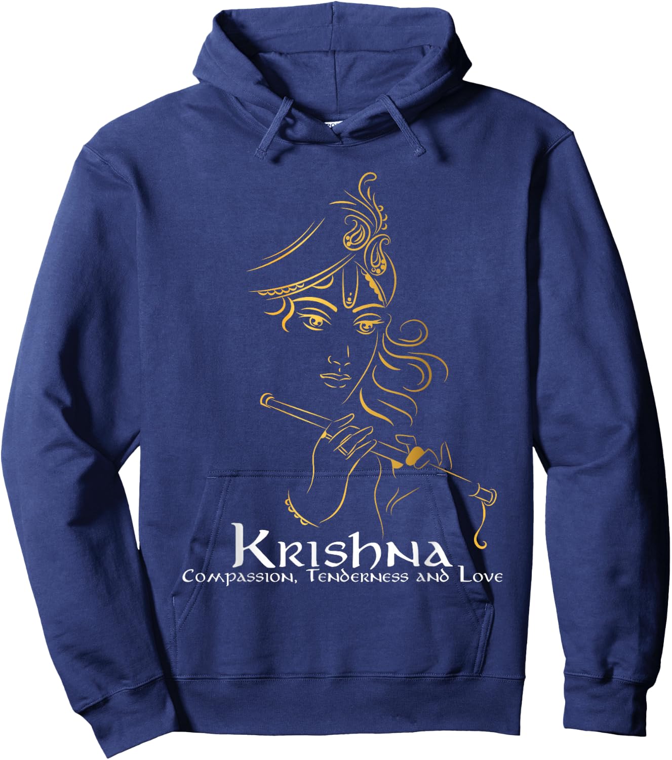 Hindu Shirts Hinduism Diwali Festival Gods Lord Krishna Hoodie - Hoodie | Navy