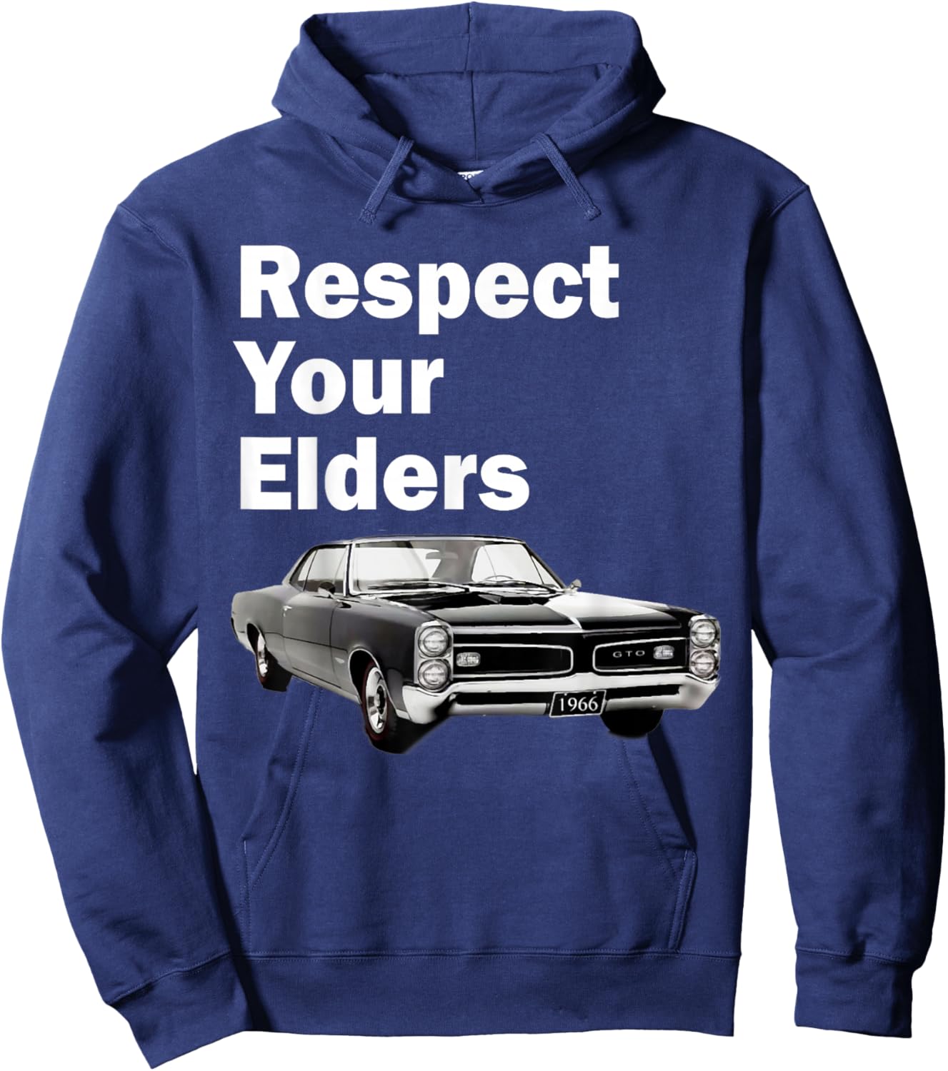 1966 66 GTO Classic Car Old School Muscle Car Hoodie - Hoodie | Navy