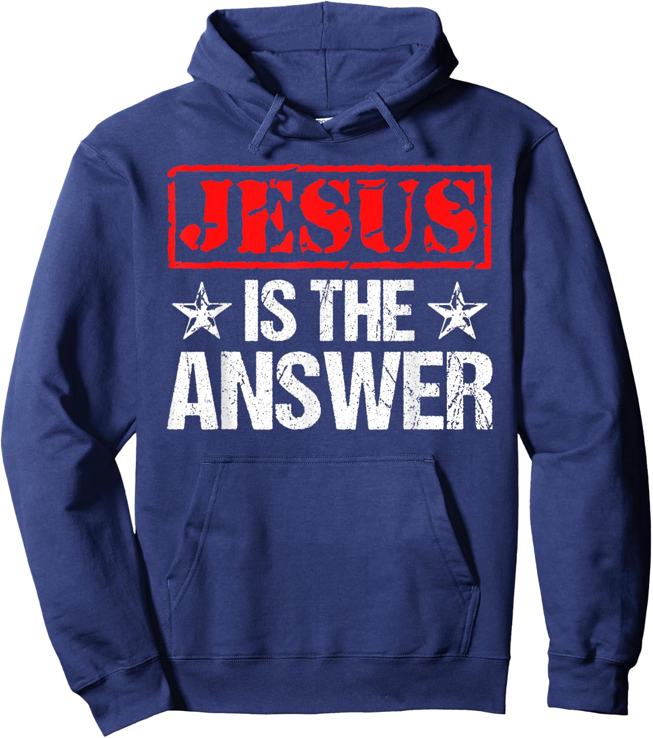Jesus Is The Answer Christian Faith Gift Hoodie - Hoodie | Navy