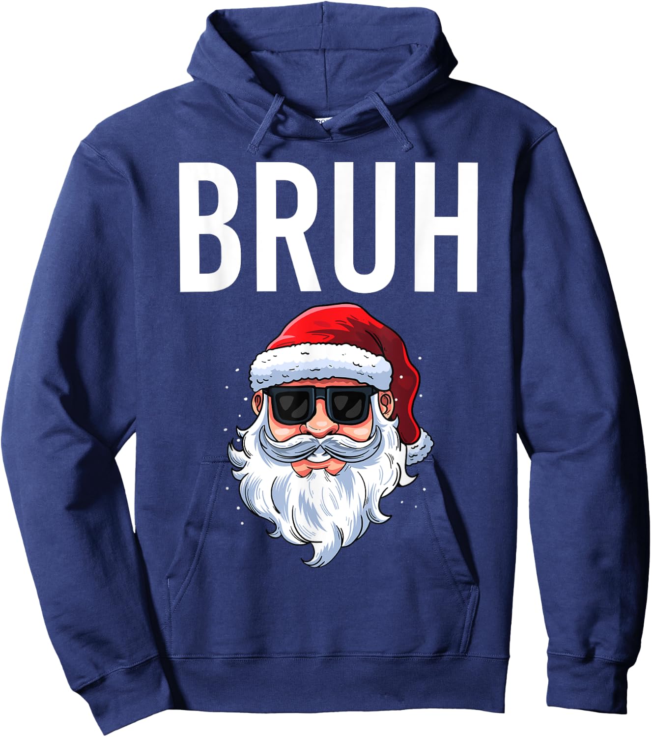 Merry Christmas Bruh Meme Funny Saying for Brother Boys Men Hoodie - Hoodie | Navy