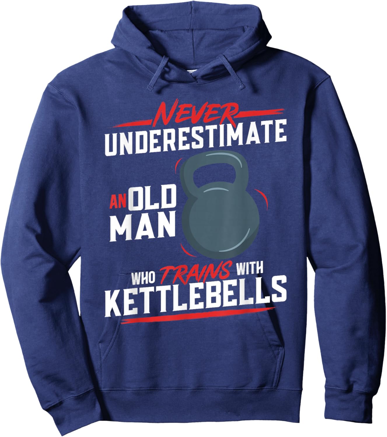 Kettlebell Workout Fitness Training Kettlebell Hoodie - Hoodie | Navy