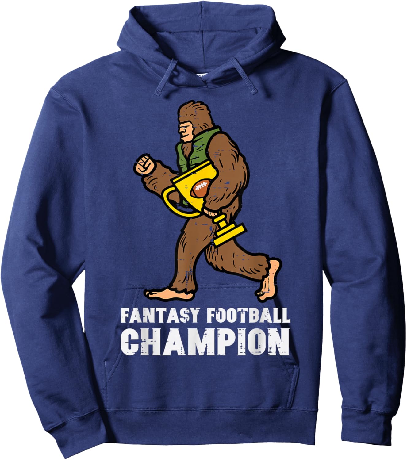 Fantasy Football Champion Sasquatch Bigfoot Men Women Kids Hoodie - Hoodie | Navy