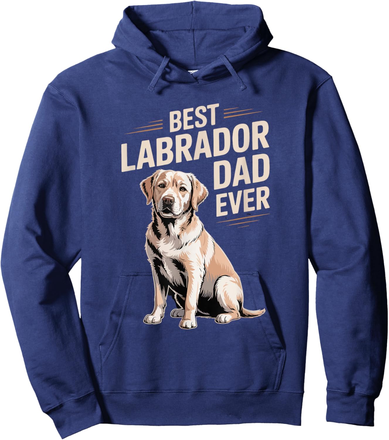 Best Labrador Dad Ever Gift Dog Funny Daddy Hoodie - Hoodie | Navy