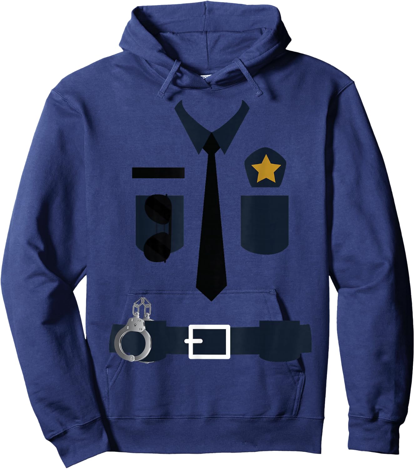 Police Cop Uniform Funny Halloween Costume Policeman Hoodie - Hoodie | Navy