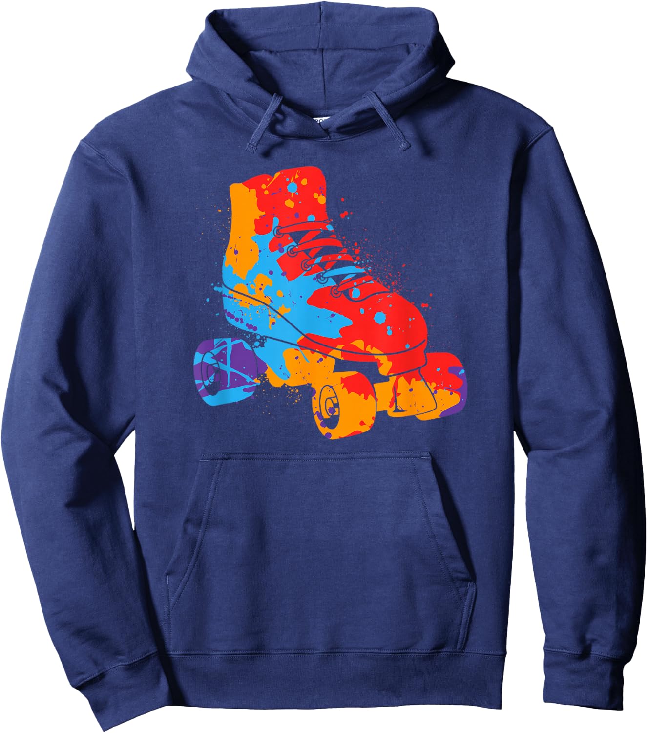 Roller Skater Colorful Rollerskate Women Roller Skating Kids Hoodie - Hoodie | Navy