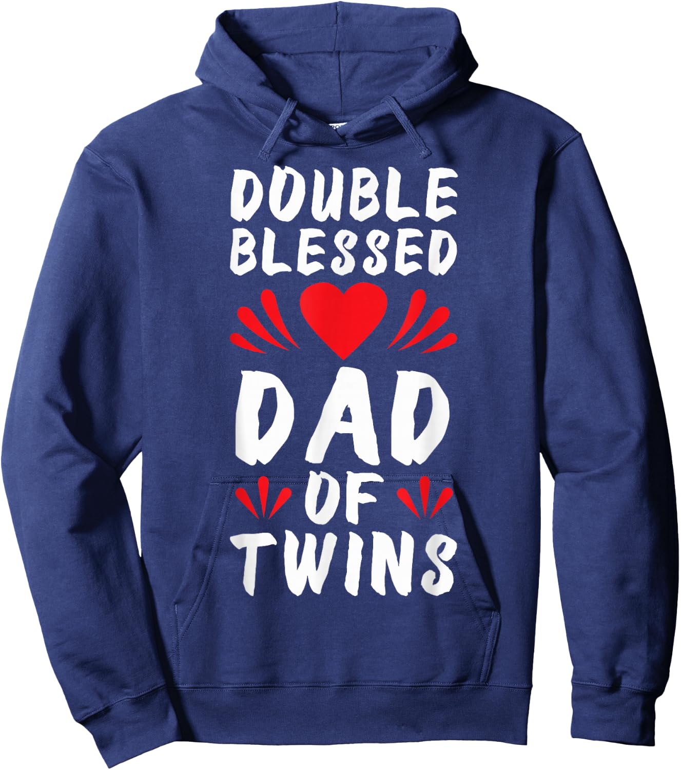 Funny Dad Of Twins Father of Twins Hoodie - Hoodie | Navy