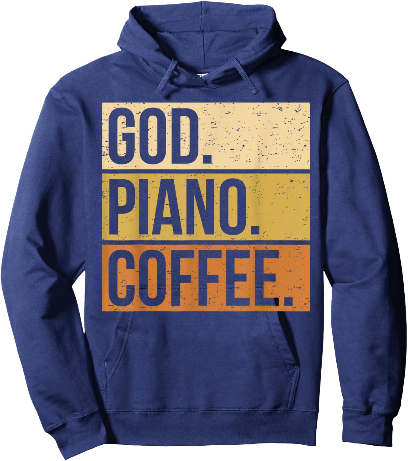 Piano Player Christian Musician Church Jesus I God Coffee Hoodie - Hoodie | Navy