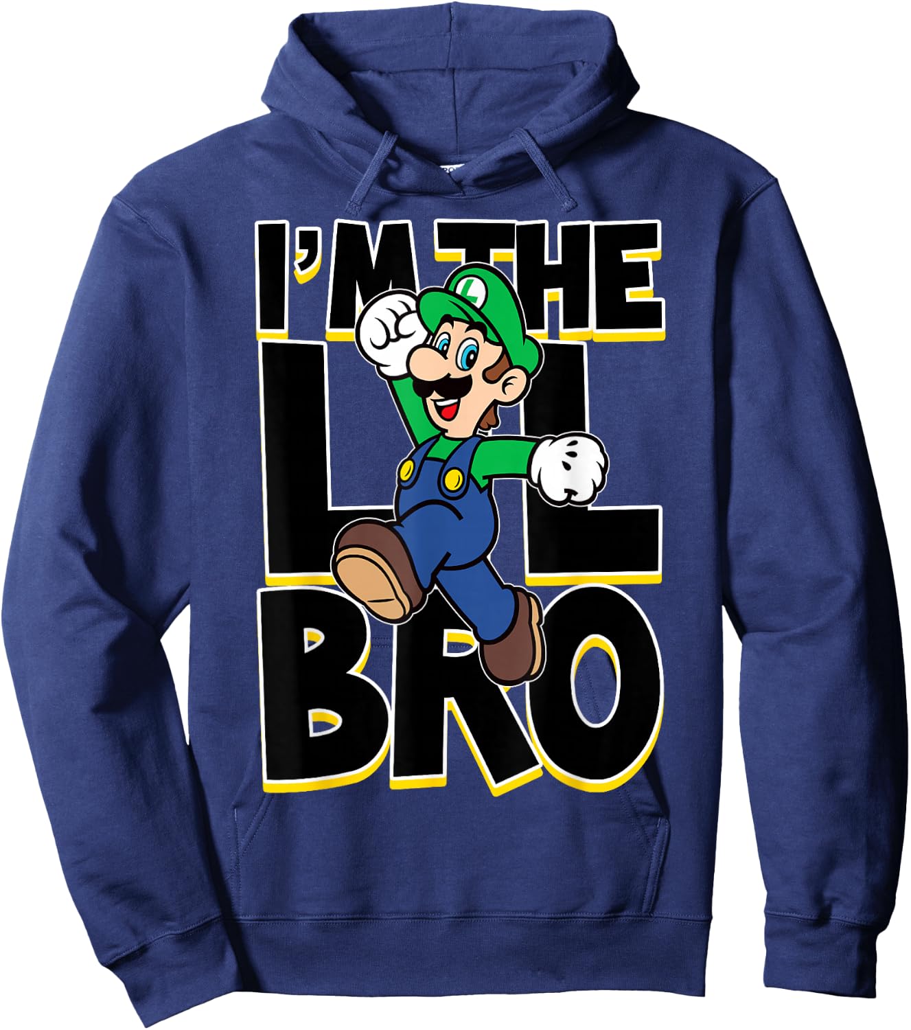 Super Mario Luigi I'm The Lil Bro Hoodie - Hoodie | Navy