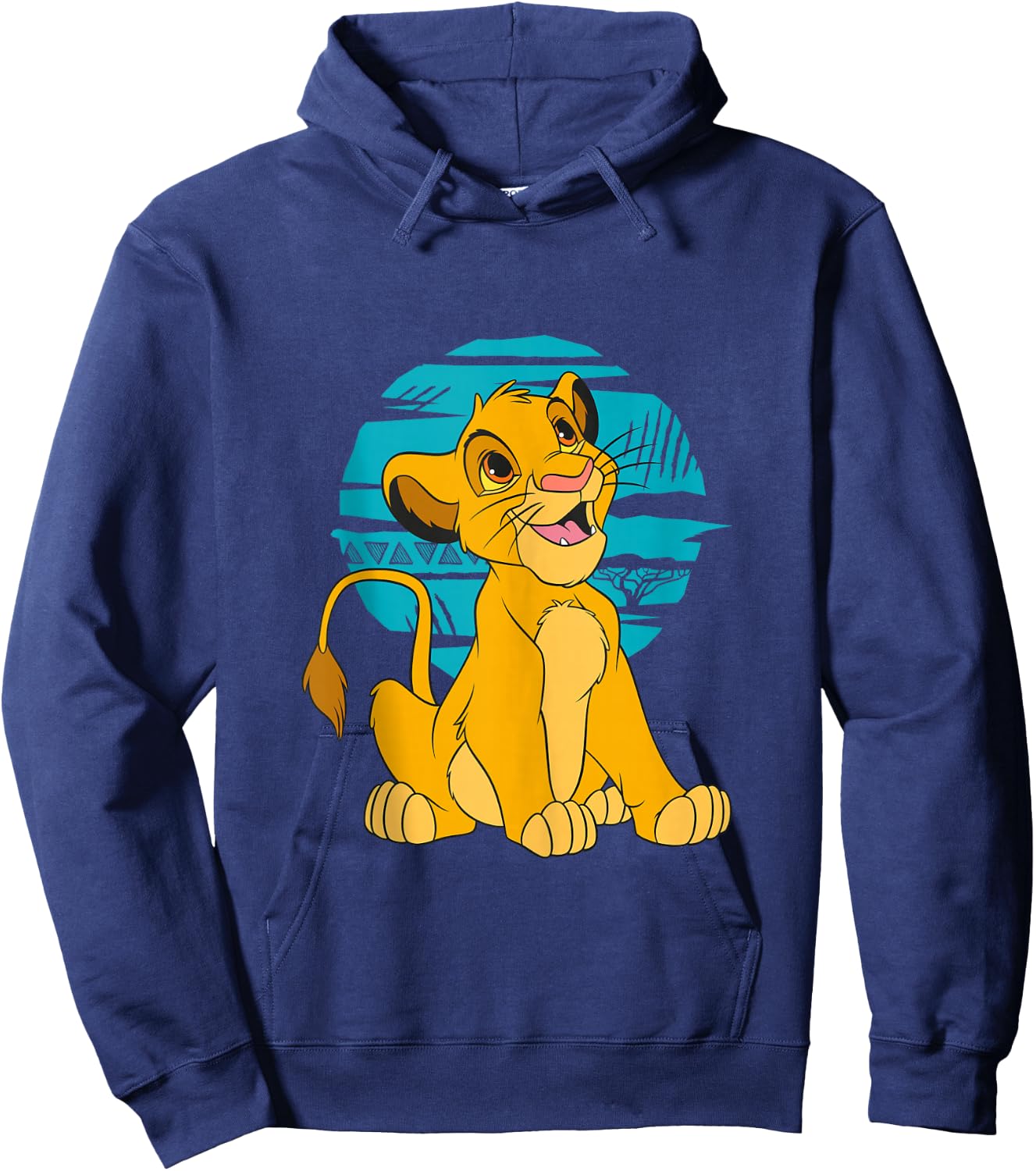 Disney The Lion King Young Simba Happy Blue Retro Hoodie - Hoodie | Navy