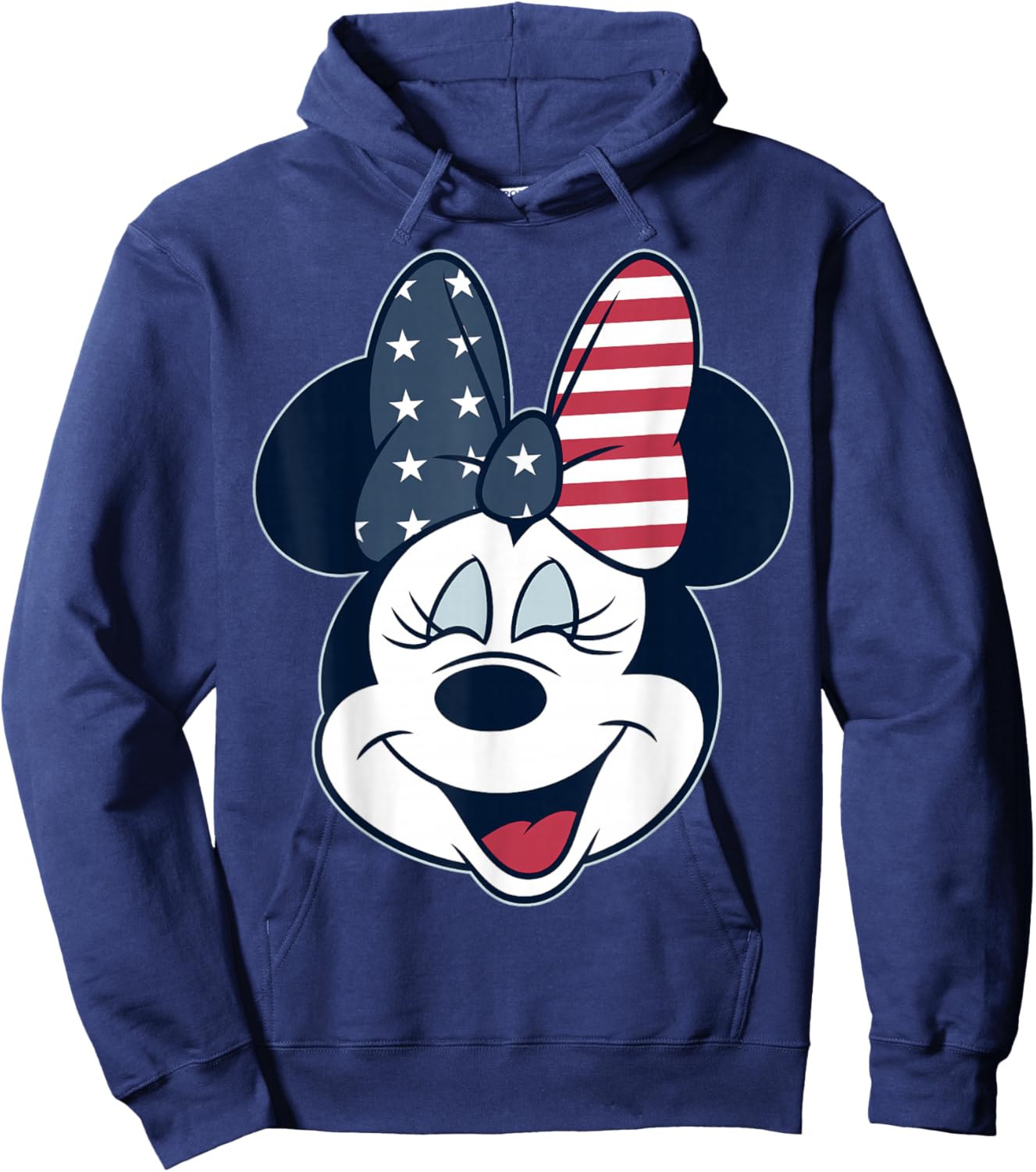 Disney Mickey And Friends Minnie American Flag Bow Hoodie - Hoodie | Navy