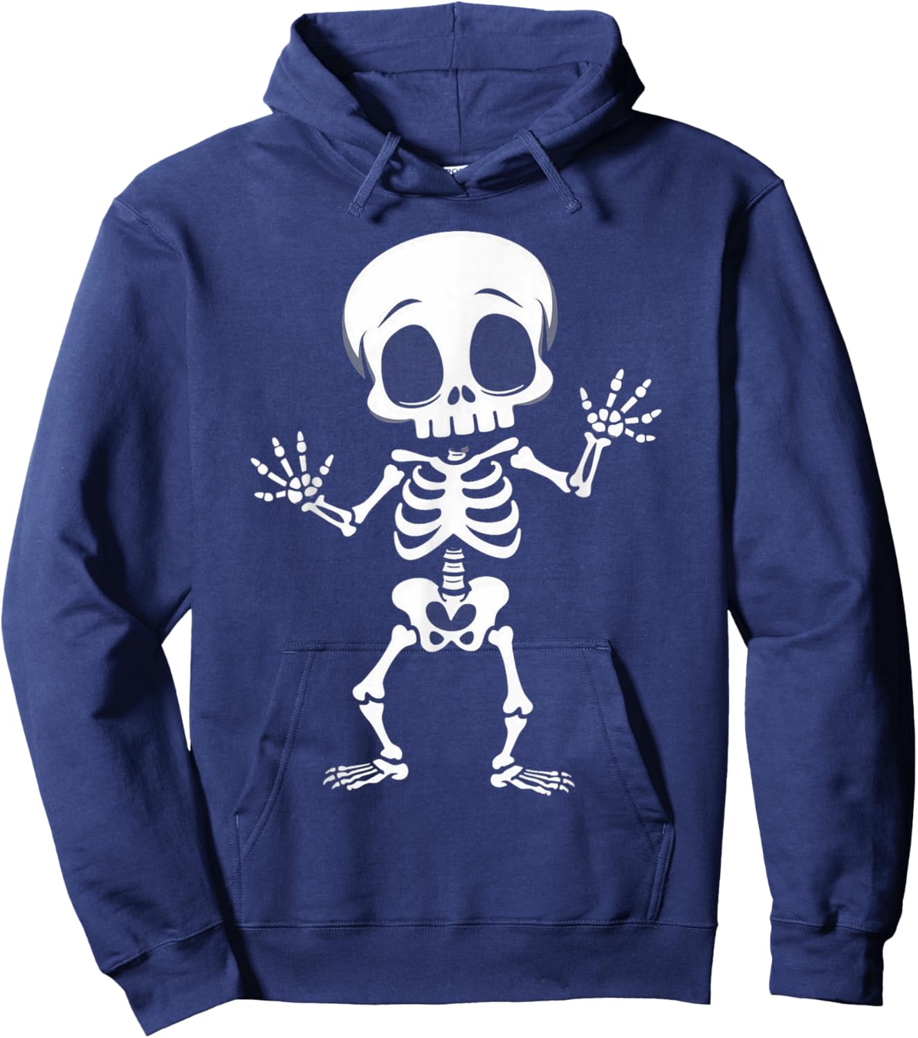 BOO Skeleton halloween kids boys toddler men funny costume Hoodie - Hoodie | Navy