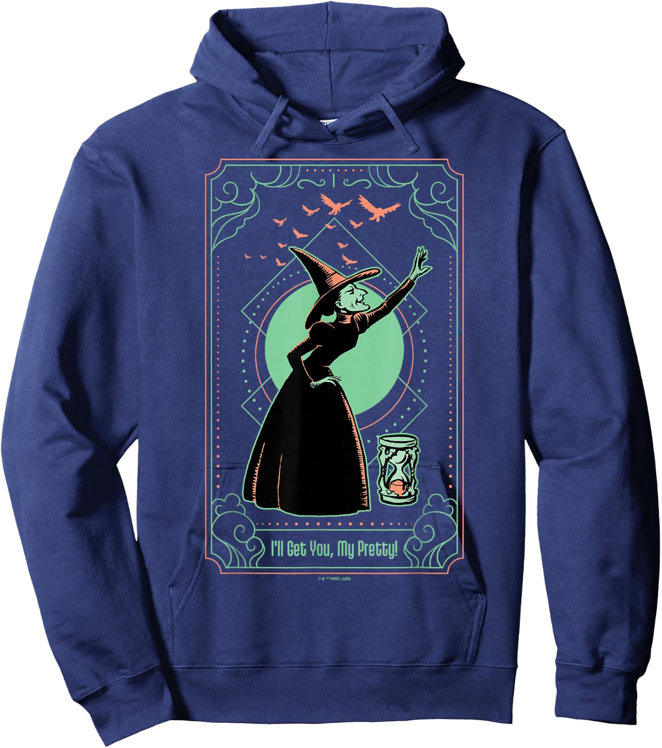 The Wizard of Oz Wicked Witch I'll Get You My Pretty Tarot Hoodie - Hoodie | Navy