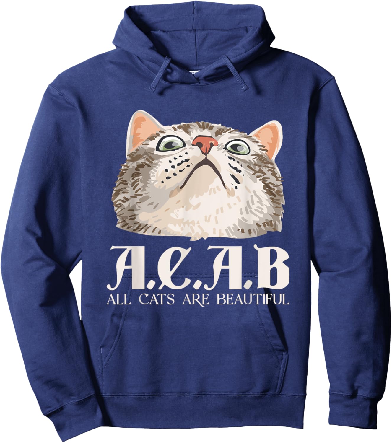 A.C.A.B All Cats Are Beautiful | Pets Animals | Kitten Cats Hoodie - Hoodie | Navy
