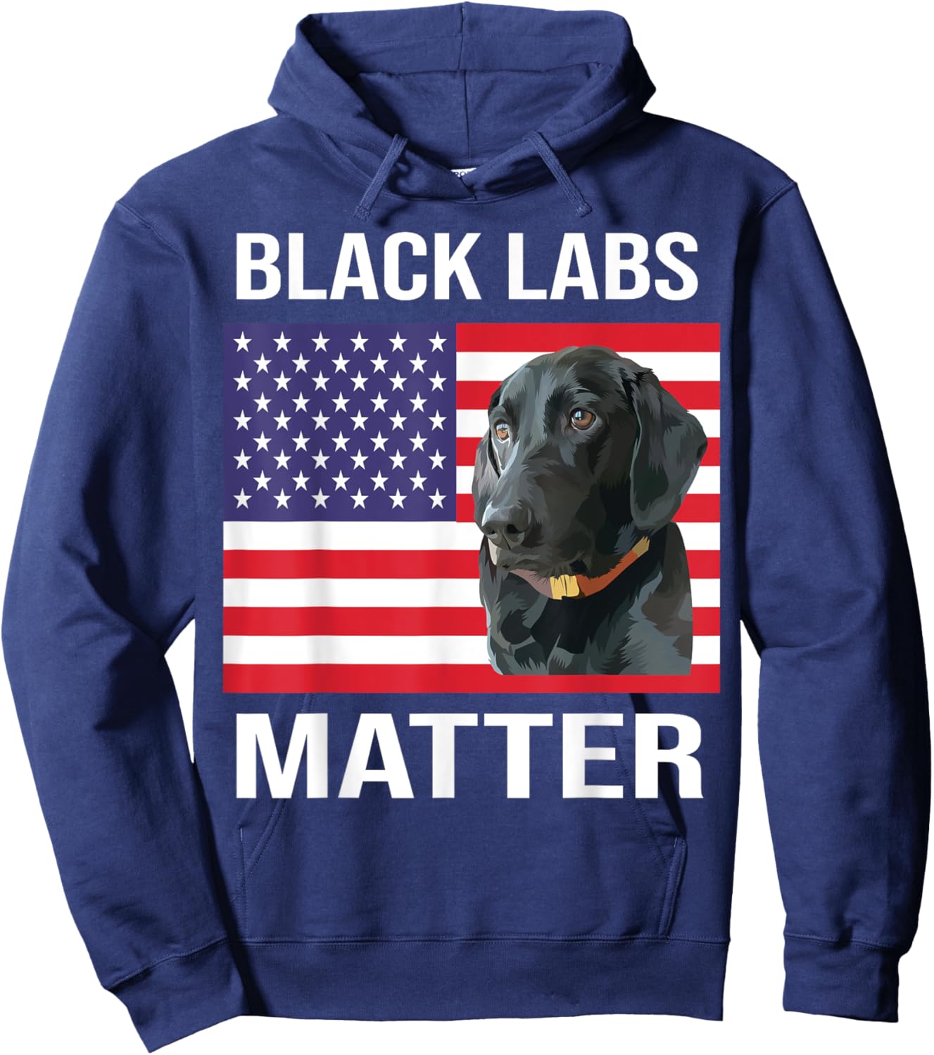 Veterans day Black Labs Lives Matter parody Labrador dog Hoodie - Hoodie | Navy