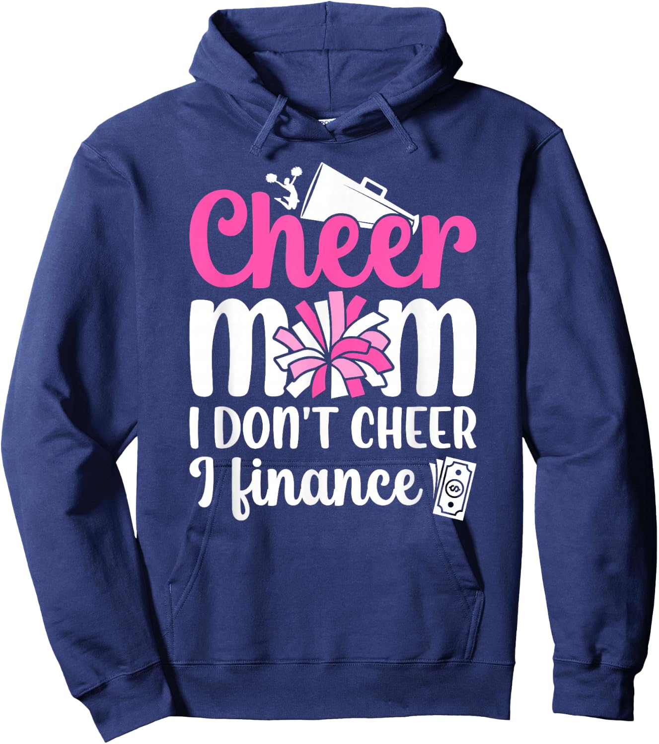 Cheer Mom Funny Mom Of A Cheerleader Mama Cheerleading Mom Hoodie - Hoodie | Navy