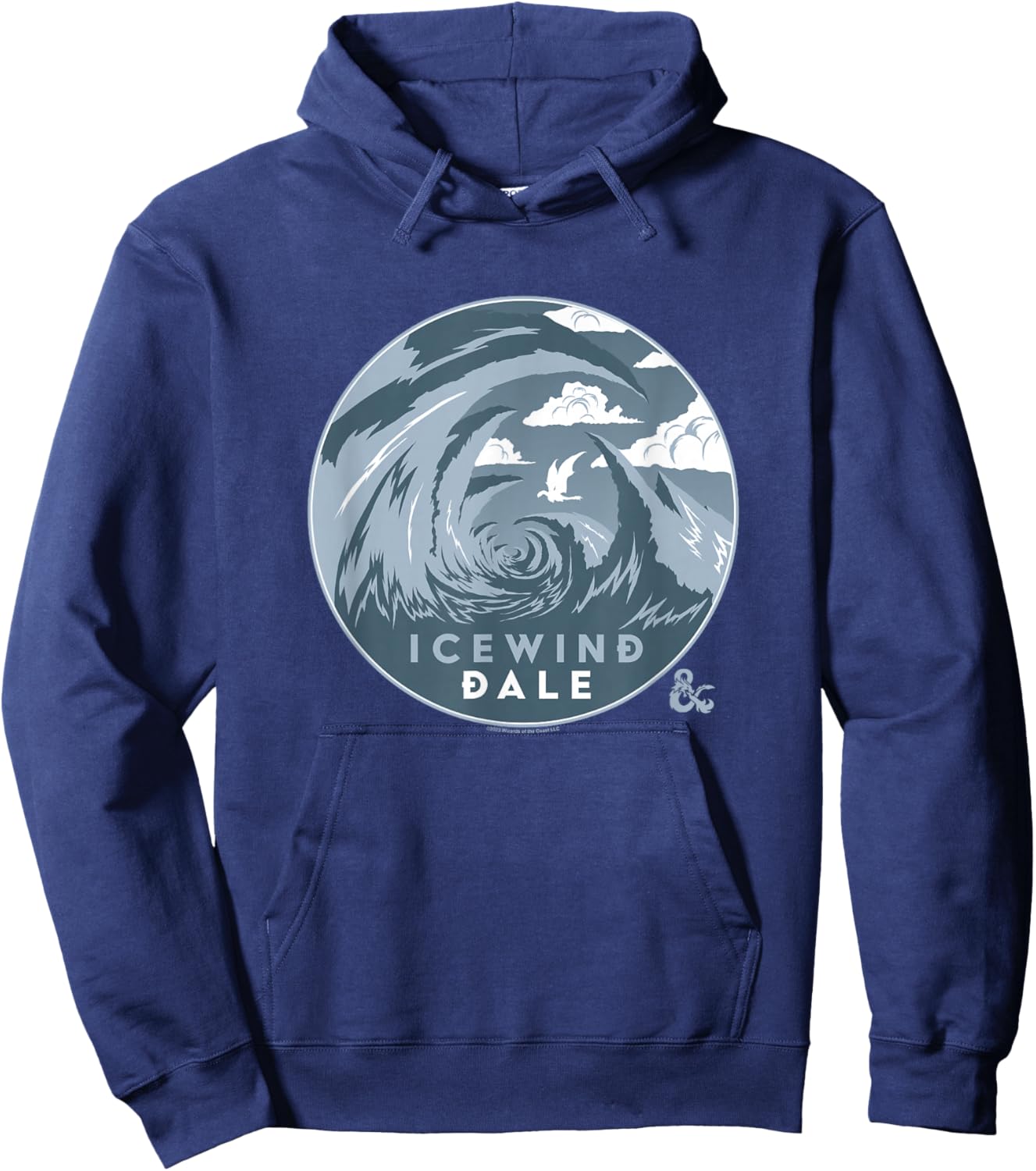 Dungeons & Dragons Icewind Dale Landscape Logo Hoodie - Hoodie | Navy