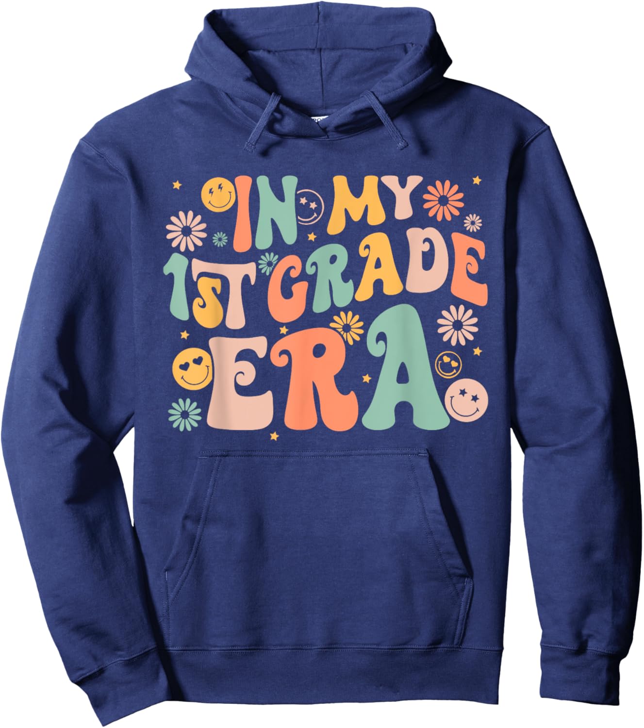 In My First Grade Era Retro 1st Back to School Hoodie - Hoodie | Navy