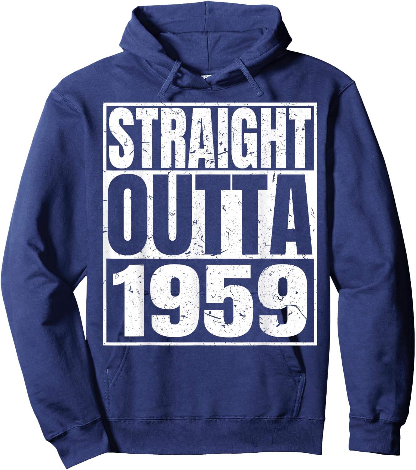 Straight Outta 1959 Retro Birthday Idea Born In 1959 Vintage Hoodie - Hoodie | Navy