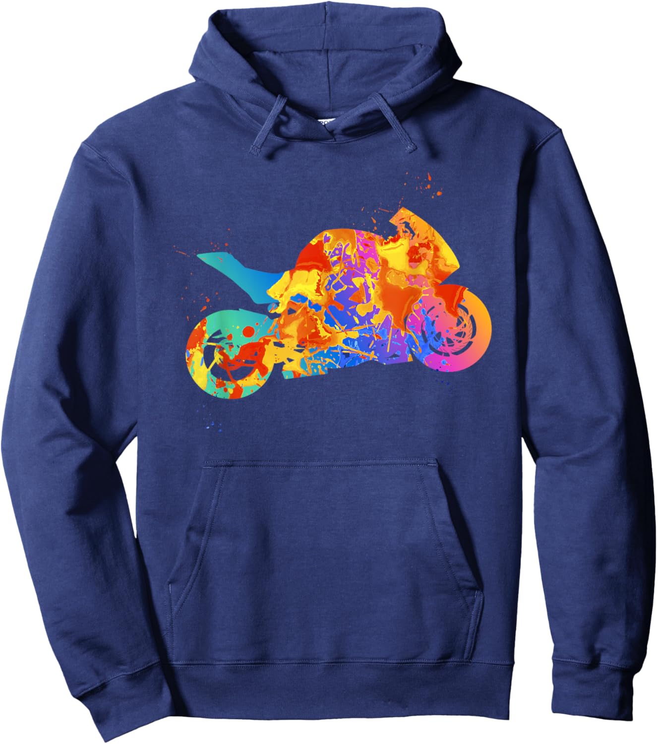 Motorcycle Superbike Graphic - Biker Designs Hoodie - Hoodie | Navy