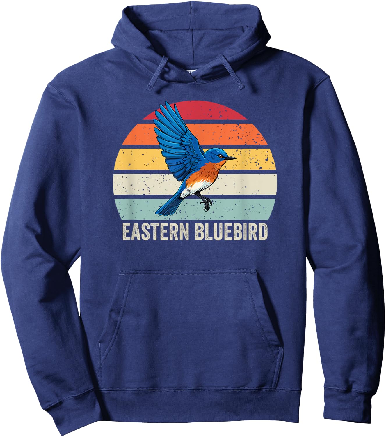 Eastern Bluebird Vintage Sunset, Eastern Bluebird Hoodie - Hoodie | Navy