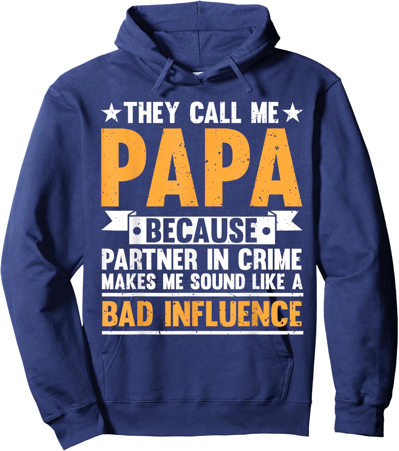 Funny Papa Design For Grandpa Papi Papaw From Grandkids Papa Hoodie - Hoodie | Navy