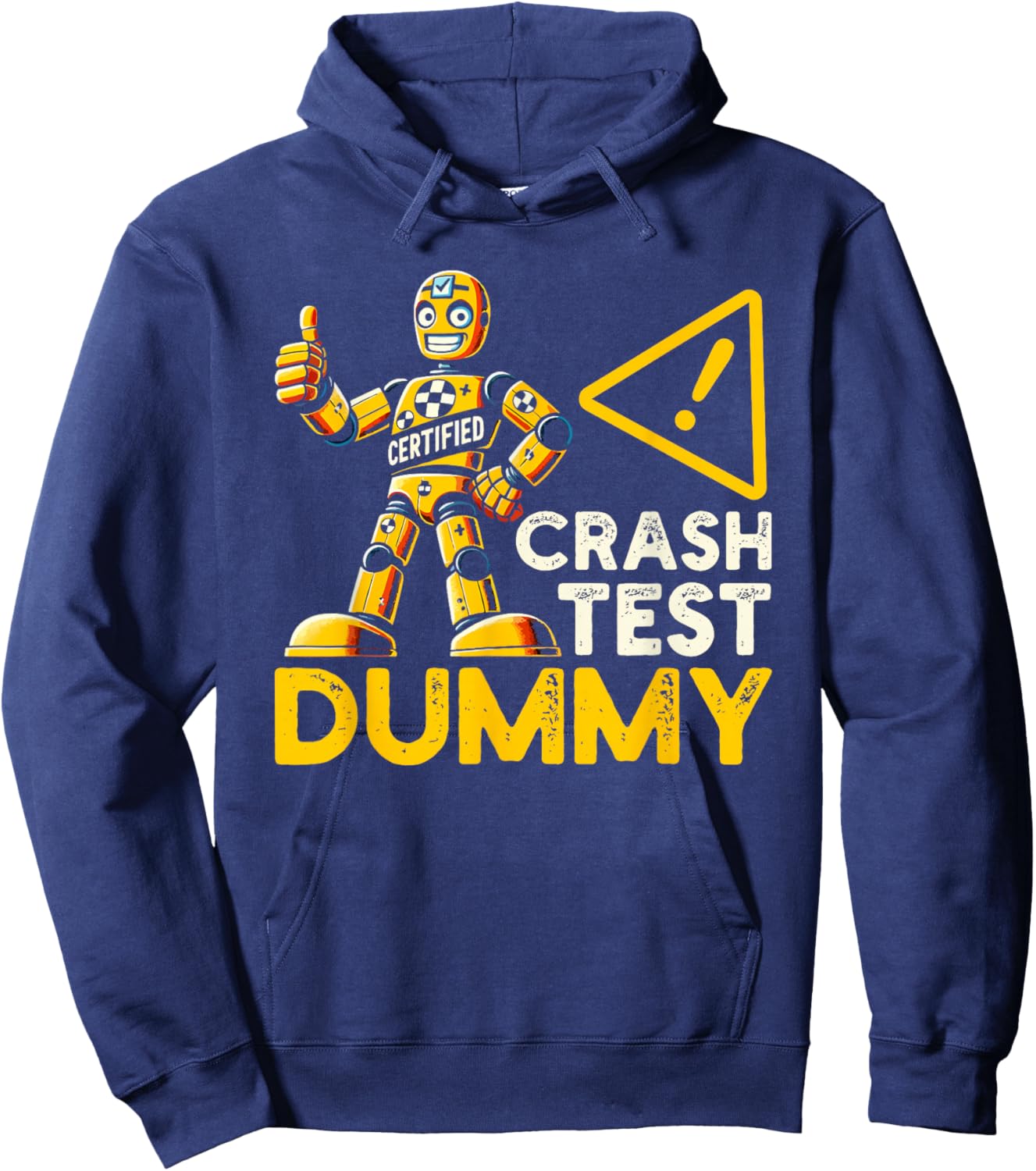 Certified Crash Test Dummy Funny Injury Injured Hoodie - Hoodie | Navy